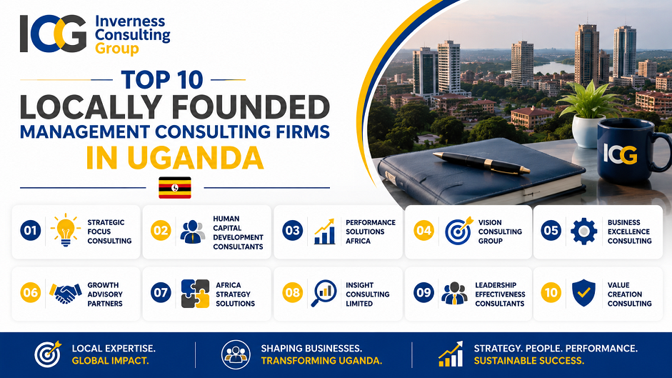 What are the Top 10 Best Locally Founded Management Consulting Companies in Uganda? Top Management Consulting Firms in Uganda: Discover the 10 best locally founded business consulting companies in Kampala for strategic planning, HR advisory, operational improvements, and business growth to transform your corporate enterprise.
