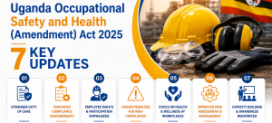 7 Key Updates & Changes in the Occupational Safety and Health Act 2025 Uganda's Occupational Safety and Health (Amendment) Act 2025 significantly expands employer responsibilities to all workplaces, regardless of size. It mandates annual health and safety audits, comprehensive medical surveillance, employee wellness programs (including mental health support), and certified operator training.