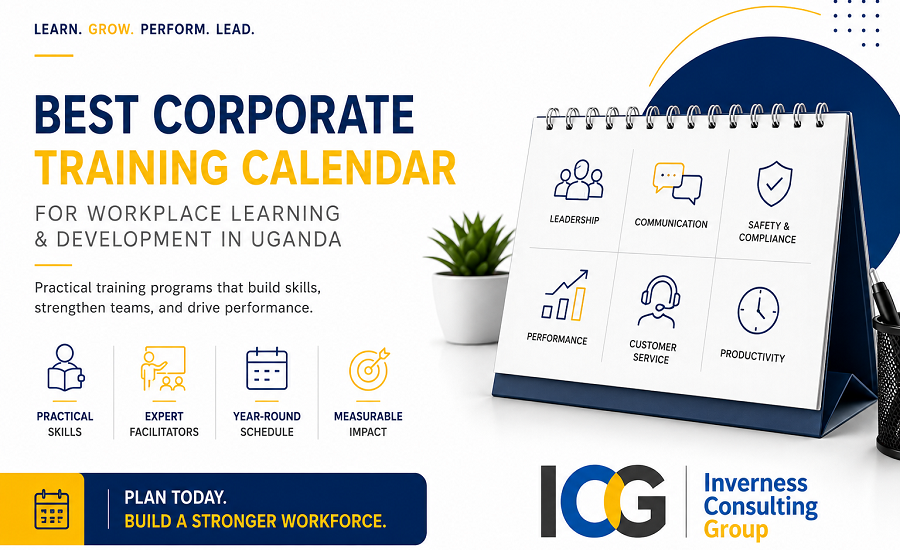 A Training Calendar Is a Schedule of Training Sessions, Workshops, and Seminars for 2026 in Uganda. Access Kampala's Premium Accredited Workplace Learning, Staff Upskilling, And Digital Transformation Short Courses Designed for Corporate Growth.