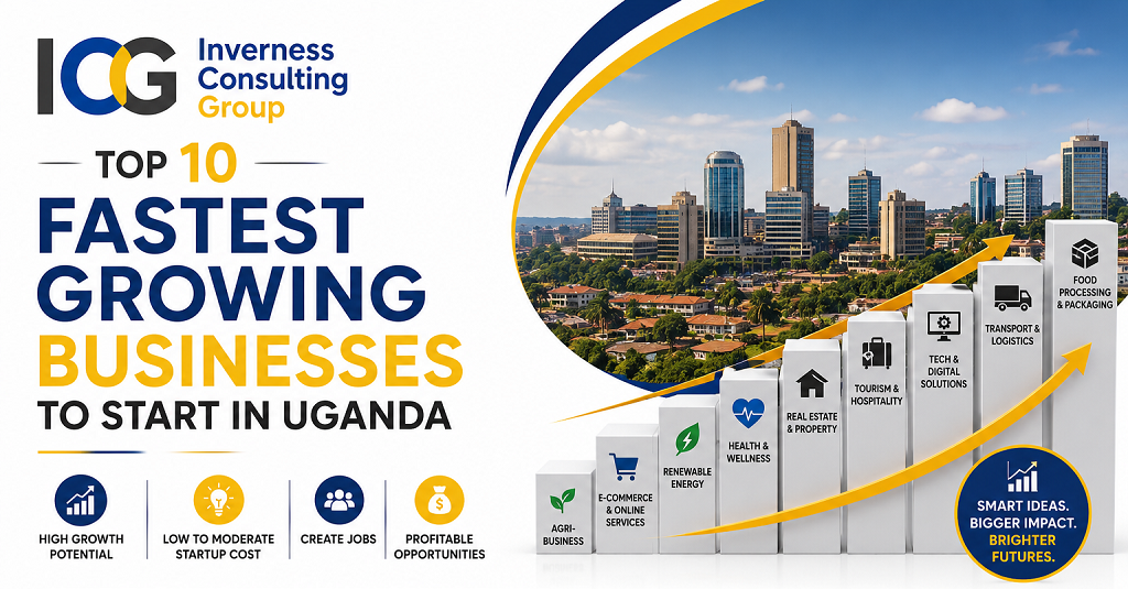 Top 10 Fastest Growing Businesses to Start in Uganda Looking for the most profitable, fastest-growing businesses to start in Uganda? Discover the top 10 high-growth investment opportunities backed by data, industrial policies, and real market gaps for maximized returns.
